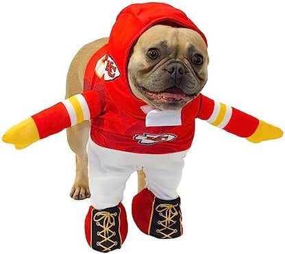 NFL Kansas City Chiefs Officially Licensed Running Dog Costume Includes 2 pc Set - Bodysuit and Hat (Red, XX-Large, Kansas City Chiefs) - Image 4