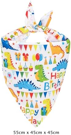 3-Piece Small Dog Happy Birthday Boy Shirt Blue Clothes & Bandanas & Toy Gift L - Image 4