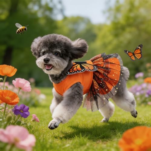 KOOLTAIL Halloween Dog Dress Butterfly Costume Outfit for Small Medium Dogs - Image 5