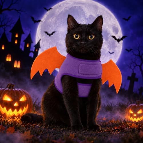 PUMYPOREITY Halloween Dog Bat Costume, Funny Pet Dress Up for Parties - Image 6