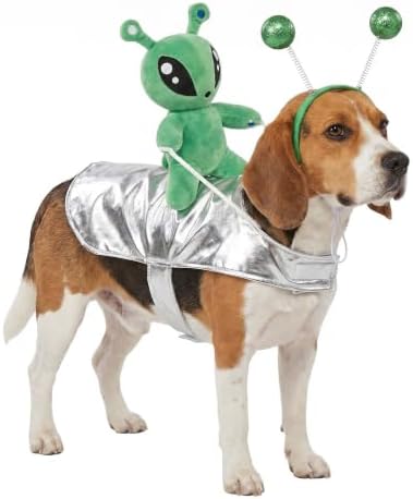 Halloween Alien Dog Costume Outfit Headband for Small Large Dog L by MuYaoPet
