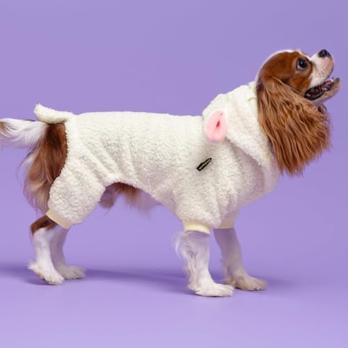 Fitwarm Halloween Sheep Dog Costumes, Funny Clothes for Small Dogs Boy Girl, Pet Apparel, White, Pink, Medium - Image 3