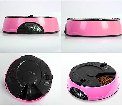 Automatic Pet Feeder,6 Meal Wet and Dry Food Auto Dispenser for Dogs, Cats & Small Animals with Programmable Timer, Portion Control, 100% BPA Free,Dishwasher Safe, Up to 4 Meals A Day