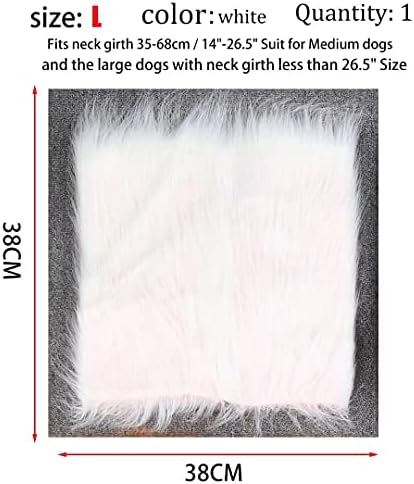 Funny Dog Costume, Lion Mane Wig for Dog Halloween Christmas Dress Up (Color:White, Size: Large) - Image 5