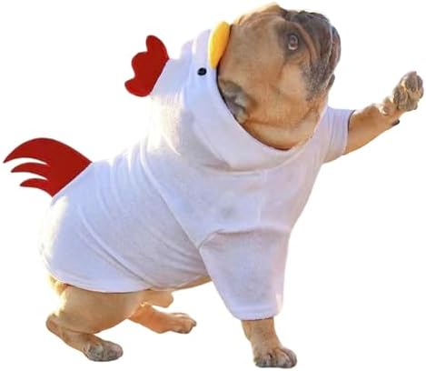 Pet Apparel Dog Chicken Costume for Small Dogs Dog Halloween Costumes Dachshund Stitch French Bulldog Costume Matching Clothes for Pet and Owner by Lamiaraga