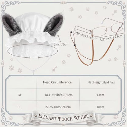 Haysandy 3 Pcs Halloween Big Bad Wolf Dog Costume Granny Costume, Medium - Image 2