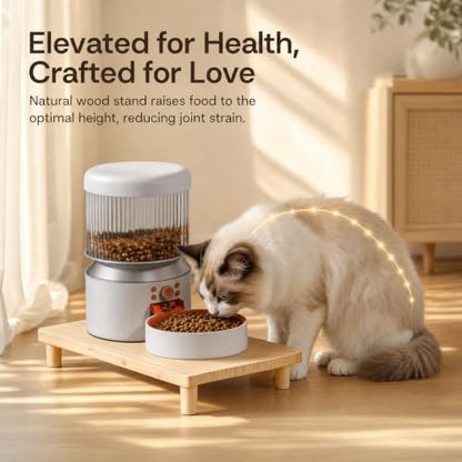 Elevated Cat Food Stand for Automatic Feeder, 2.4" Raised Cat Bowl Stand