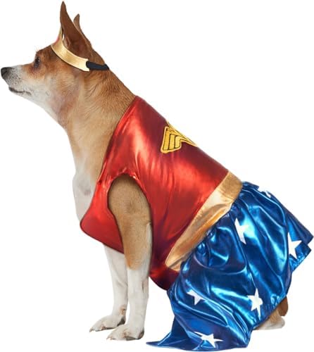 DC Comics: Wonder Woman Pet Costume for For Dogs or Cats by Rubies, XXL - Image 2