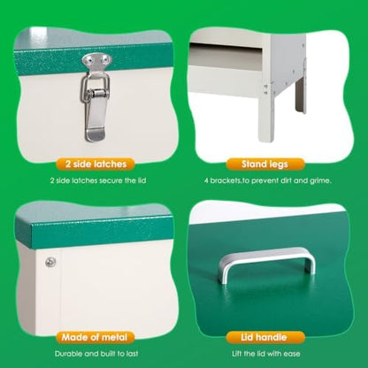 Metal Automatic Dog Feeder&Water Dispenser for Large Dogs Outdoor