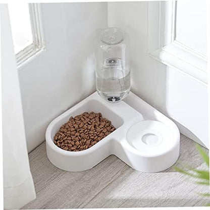 VANZACK Automatic Water Feeding Bowl Pet Water Feeder and Food Feeder for Cats and Dogs Smooth Plastic Drinking Tool 8.26 X 8.26 X 8.18 in Home Decor