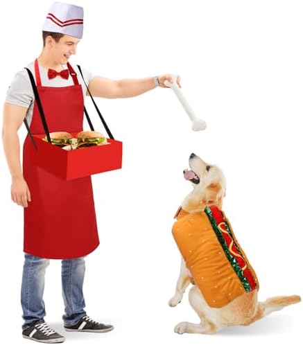 5 Pcs Adult Waiter with Hot Dog Costume - Image 4