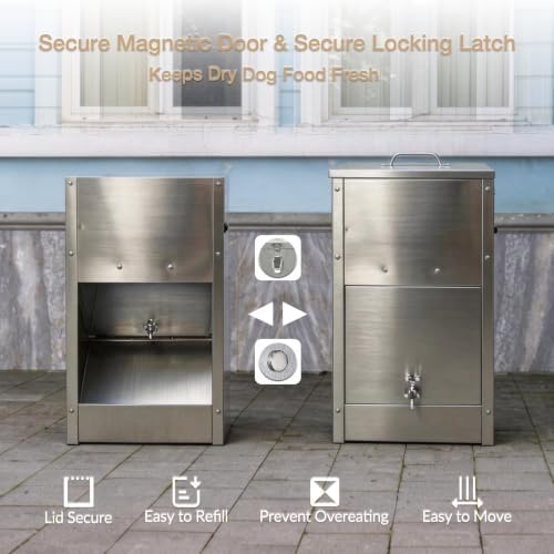 Automatic Dog Feeder Large Breed 25 Lbs, Dog Food Dispenser for Dry Kibble