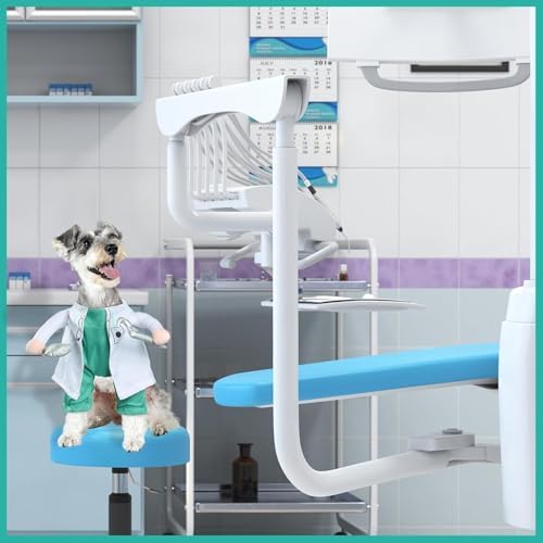 DELIFUR Dog Halloween Dentist Costume - Pet Doctor Dress Up Costume Funny Apparel Uniform Adjustable Doctor Cosplay Outfit for Cat and Small Dog (X-Small) - Image 5