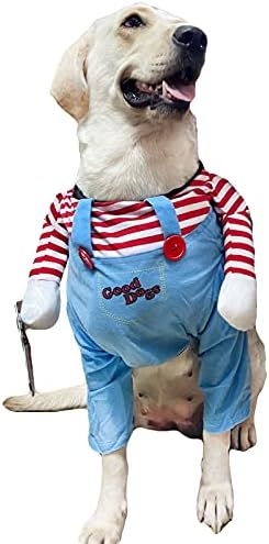 SEIS Pet Deadly Doll Costume and Wig, Halloween Dog Clothes, Cat Apparel, L by SEISPetSupplies