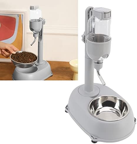 Pet Standing Water, 500ml Multifunctional Detachable Water Dispenser with Dispenser Bowl Height Adjustable Automatic Feeder