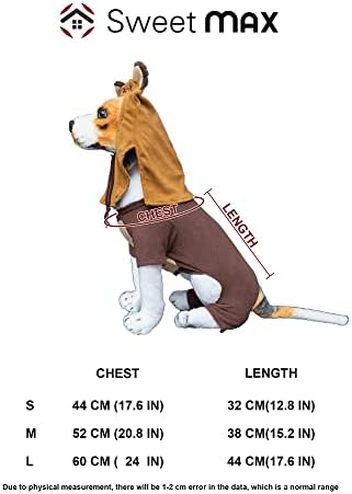Bear Pet Costume Ears Hat Sweater Furry Clothes Cute Halloween Cosplay Costumes for Small Medium Large Dogs Cats (Medium) - Image 6