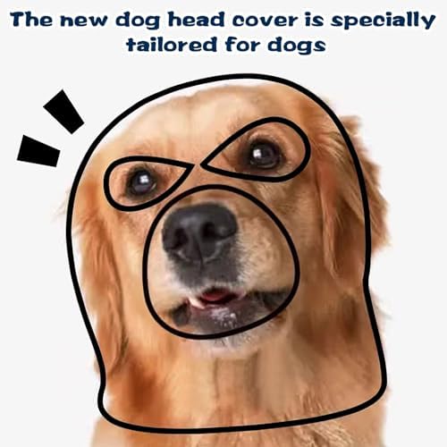 HOWWFALY Dog Halloween Christmas Costume Ear Muffs Noise Protection Knitted Dogs Ears Warm Hats Dog Robbers & Thieves Mask Funny Pet Cosplay for Medium Large Pets(Black Mask) - Image 6