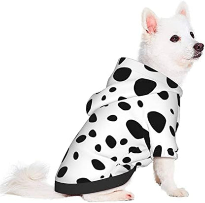 Fashion Pet Dog Cat Hoodies, Dalmation Print Pet Clothes Puppy Winter Sweatshirt Warm Sweater Coat Jacket XS - Image 3