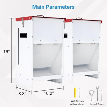 Automatic Dog Feeder, 2 PCS 15LBS Capacity Auto Gravity Dispenser