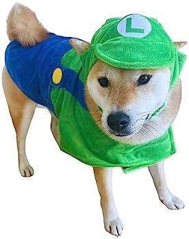 ComfyCamper Hat and Suspenders Dog Costume - X Large Medium Small Lab Star Space Cosplay Halloween Costumes, Small, Green by ComfyCamper