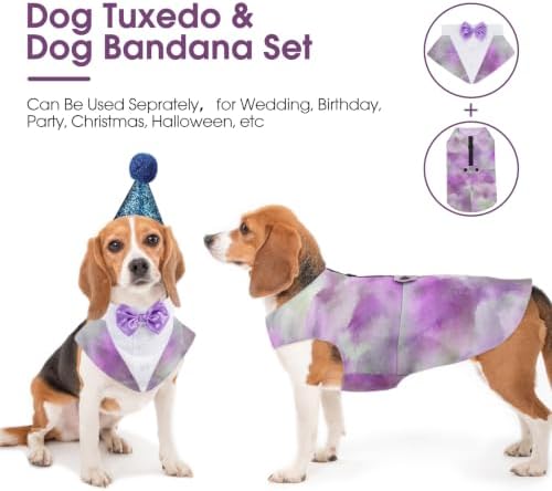 Kuoser Dog Tuxedo, Dog Suit and Bandana Set, Dogs Costume with D-Ring - Image 2