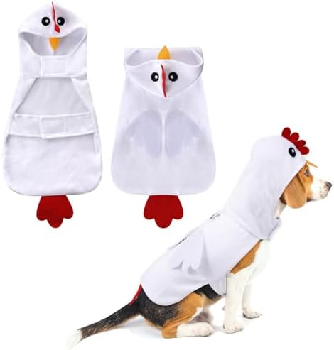 Nydotd Dog Halloween Chicken Costume Dog Hoodie Cosplay Sweatshirt by Nydotd