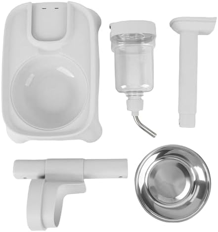 ANGGREK Pet Stagnant Water Dispenser, Versatile Automatic Easy Clean Dog Water Bottle Dispenser with Holder for Cats Dogs (Elegant Gray)