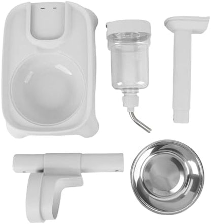 ANGGREK Pet Stagnant Water Dispenser, Versatile Automatic Easy Clean Dog Water Bottle Dispenser with Holder for Cats Dogs (Elegant Gray)
