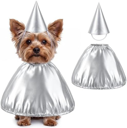 Hillban Dog Silver Chocolate Costume, Halloween Dog Hat Candy Costume by Hillban
