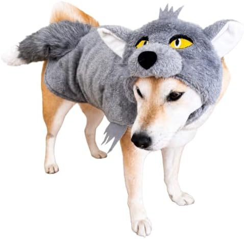 ComfyCamper Dog Wolf Cape and Headpiece Costume Werewolf Halloween Costumes, M - Image 2