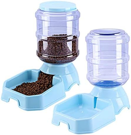 Automatic Waterer Food Feeder 3.8 L Water Dispenser 8 Lbs Auto Feeder Fed for Small Medium and Large Cats Dogs