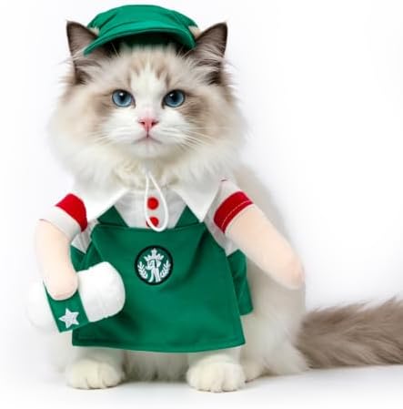 DELIFUR Cat Coffee Shop Costume for Halloween (Cafe Worker, X-Small) by DELIFUR