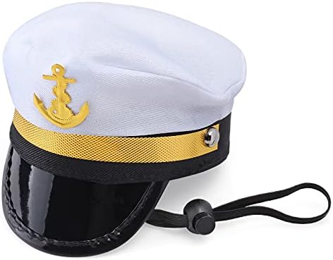 Yewong 3 Pieces Pet Hat Pet Sailor Captain Hat Cowboy Hat Witch Hat Dog Cat Pet Costume Hat for Halloween Party Photo Props Supplies - Image 3