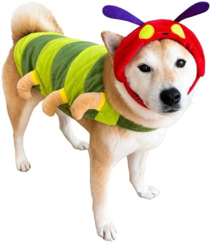 ComfyCamper Cute Caterpillar Costume Headpiece Cape Dog Halloween Costumes, XL by ComfyCamper