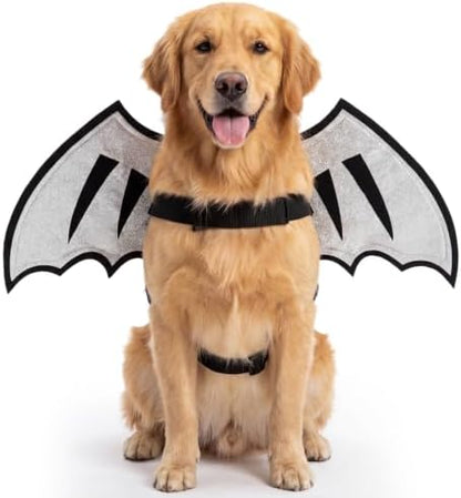 Dog Dragon Wings, Halloween Dragon Costume for Dog Cat, Silver, XL by SilTriangle