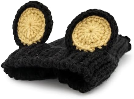 Zoo Snoods Black Bear Costume - Warm Knit Dog Snood Wrap for Pets, Neck Ear Cover Protection, Halloween Winter (Medium) - Image 2