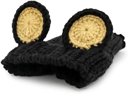 Zoo Snoods Black Bear Costume - Warm Knit Dog Snood Wrap for Pets, Neck Ear Cover Protection, Halloween Winter (Large) - Image 2