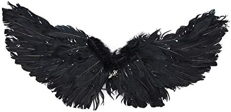 WeeH Pet Halloween Costume Cosplay Angel Devil Black White Wing for Dog Cat Rabbit Piggy - Funny Gift at Halloween Party Anime Theme Birthday Christmas (Black, Large) - Image 4