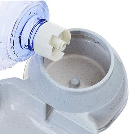 Pet Water Dispenser Station - 1 Gal Replenish Pet Waterer for Dog Cat Animal Automatic Gravity Water Drinking Fountain Bottle Bowl Dish Stand