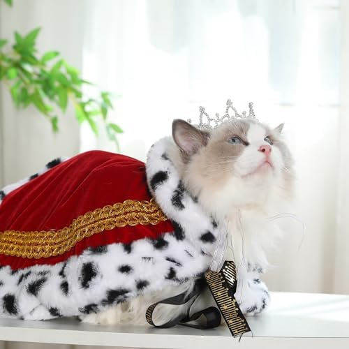 Lovelyshop Pearl Rhinestone Pet Crown for Dogs & Cats, Silver, S - Image 4