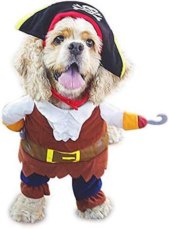 SEIS Pet Pirate Suit Pirates Dog Corsair Dressing up Party Costume of The Caribbean Style cat Costumes (S) by SEISPetSupplies