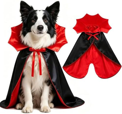 Dog Halloween Costumes, Dog Vampire Cape for Large Dogs by Sereficy