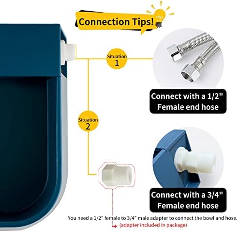 LESYPET Automatic Water Dispenser for Dogs, 68 oz Outdoor Dog Drinking Water Bowl for Chicken Livestock, Auto Filling Waterer for Pets & Livestock