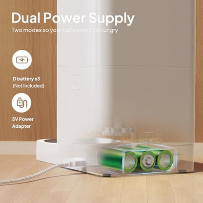 VOLUAS Automatic Cat Feeder, 6L Timed Dry Food Dispenser for Cats & Dogs