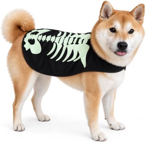 ComfyCamper Dog Glow in the Dark Skeleton Costume Halloween Cosplay, L - Image 3