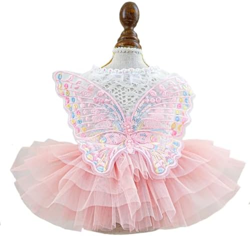 Fashion Sweet Puppy Dog Blingbling Princess Skirt Pet Dog Lace Cake Camisole Tutu Dress B-Pink L by MaruPetyourkidsfriends