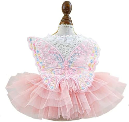 Fashion Sweet Puppy Dog Blingbling Princess Skirt Pet Dog Lace Cake Camisole Tutu Dress B-Pink XS by MaruPetyourkidsfriends