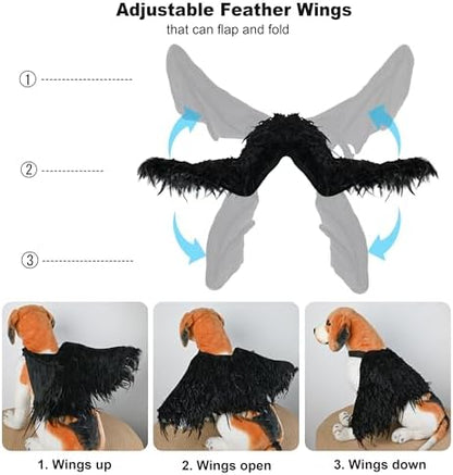 Onmygogo Funny Pet Reindeer Moose Costumes for Dog, Cute Furry Pet Wig for Halloween Christmas, Pet Clothing Accessories - Image 5