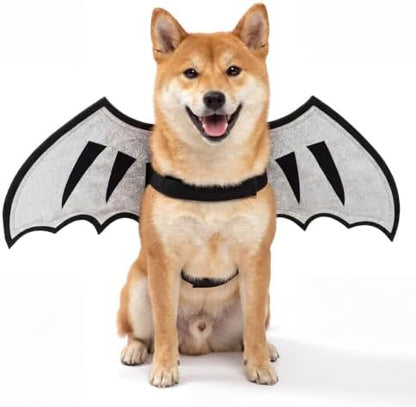 Dog Dragon Wings, Halloween Dragon Costume for Dog Cat, Silver, M by SilTriangle