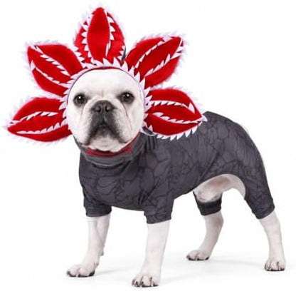 2 Pcs Halloween Carnivorous Flower Dog Costume Separated Funny Hat, XL by Tallew